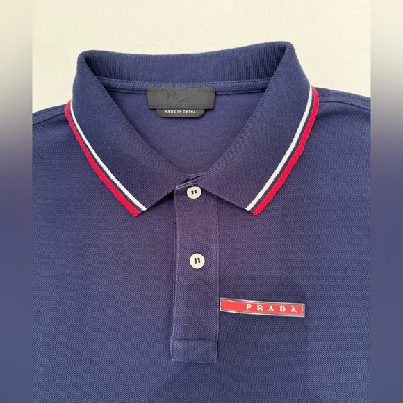 Men’s Prada Polo - Navy - Size Medium M - Picture 2 of 4